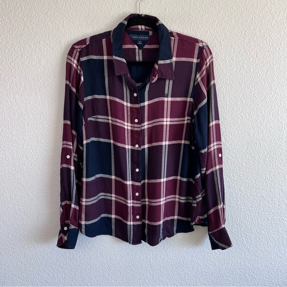 Tommy Hilfiger Women's Plaid Button Down Shirt - Picture 1 of 10